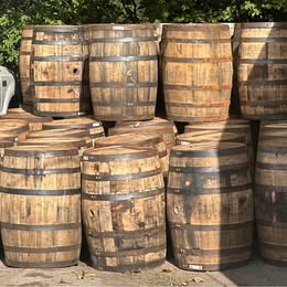 A.S.B Whiskey Barrels Freshly Emptied 53 gallon oak