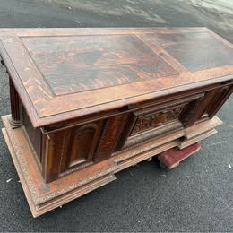 18 century Gothic wardrobe for ceremony purposes storage unit blanket box