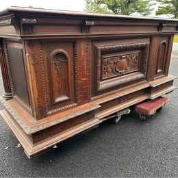 18 century Gothic wardrobe for ceremony purposes storage unit blanket box