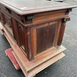 18 century Gothic wardrobe for ceremony purposes storage unit blanket box