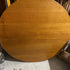 Vintage antique round oak pedestal dining table
