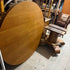 Vintage antique round oak pedestal dining table