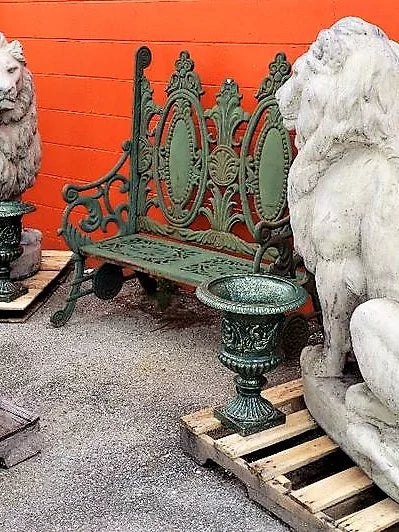 Pairs of Concrete lions they weigh about 3000 lbs.