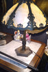 Antique slag glass 2 socket Table Lamp