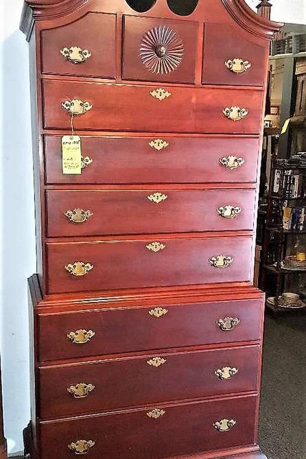 Early 1800's Boston Chippendale style highboy. Magnificent piece of history.