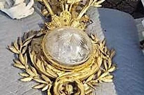 Magnificent Amazing huge bronze wall sconces pair Gilded Bronze