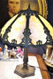 Antique slag glass 2 socket Table Lamp