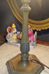 Antique slag glass 2 socket Table Lamp