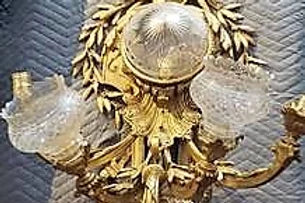 Magnificent Amazing huge bronze wall sconces pair Gilded Bronze