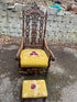 Antique victorian needlepoint parlor chairs with foot rest