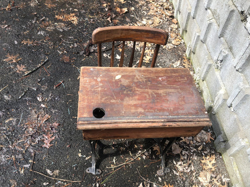 Vintage 1930's School Desk & Chair