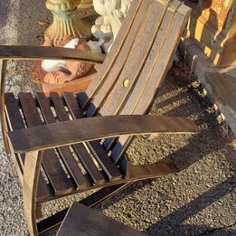 Canadian whiskey barrel chair set (2 chairs and table)